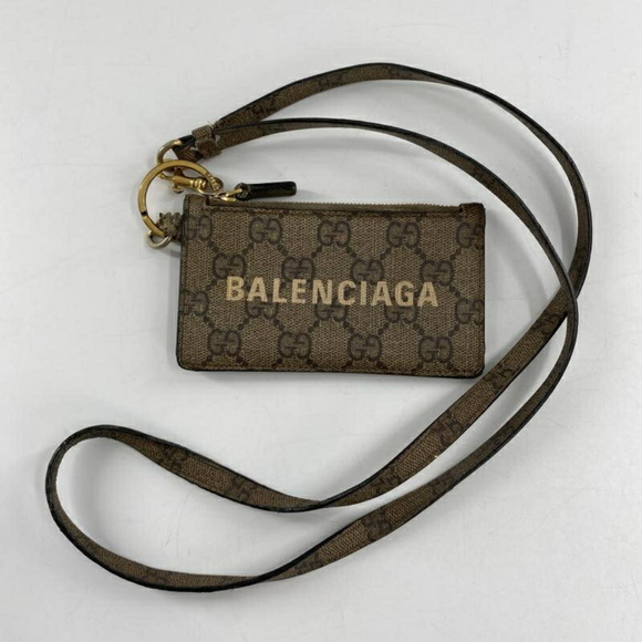 GUCCI x BALENCIAGA Neck Strap Business Card Holder/Card Case 681706/1147 Hack... - Picture 3 of 10